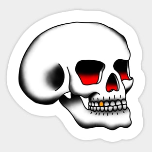 HomeSchoolTattoo Traditional Skull Sticker